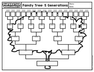 Family Tree Template - Superstar Worksheets