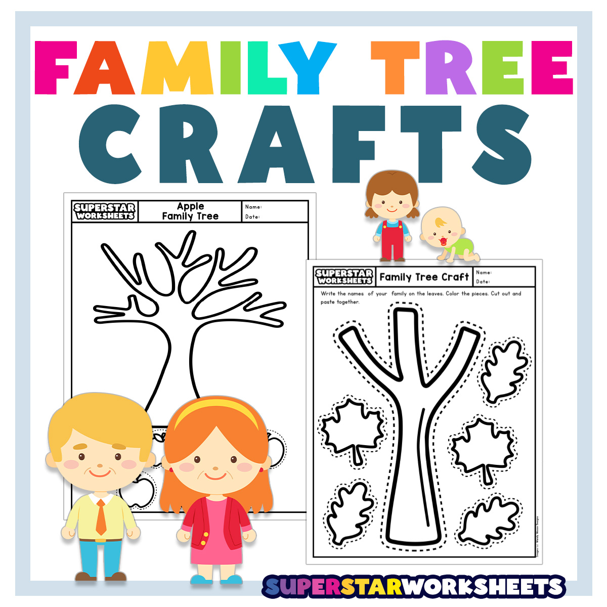family members worksheets for kindergarten