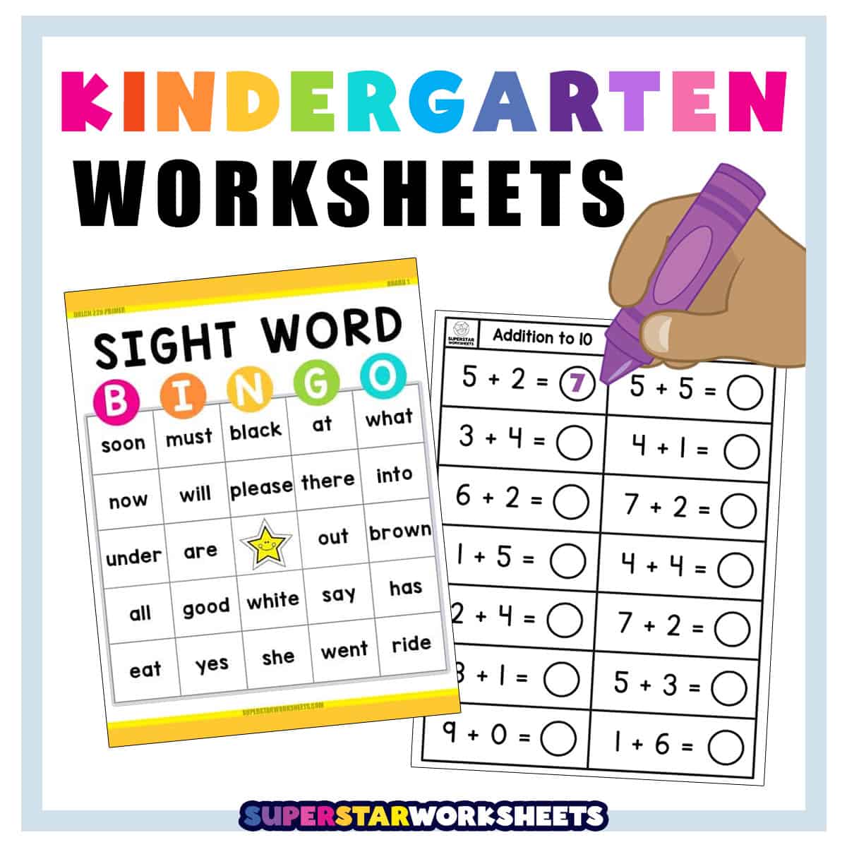 Kindergarten Worksheets