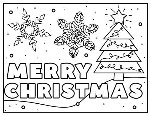 winter coloring book for kids and adults merry christmas: Simple