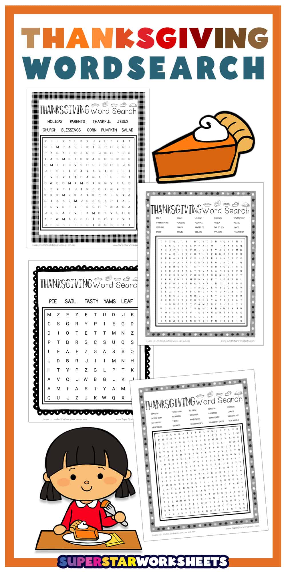 Thanksgiving Word Search - Superstar Worksheets