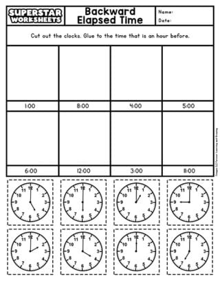 Elapsed Time Worksheets - Superstar Worksheets