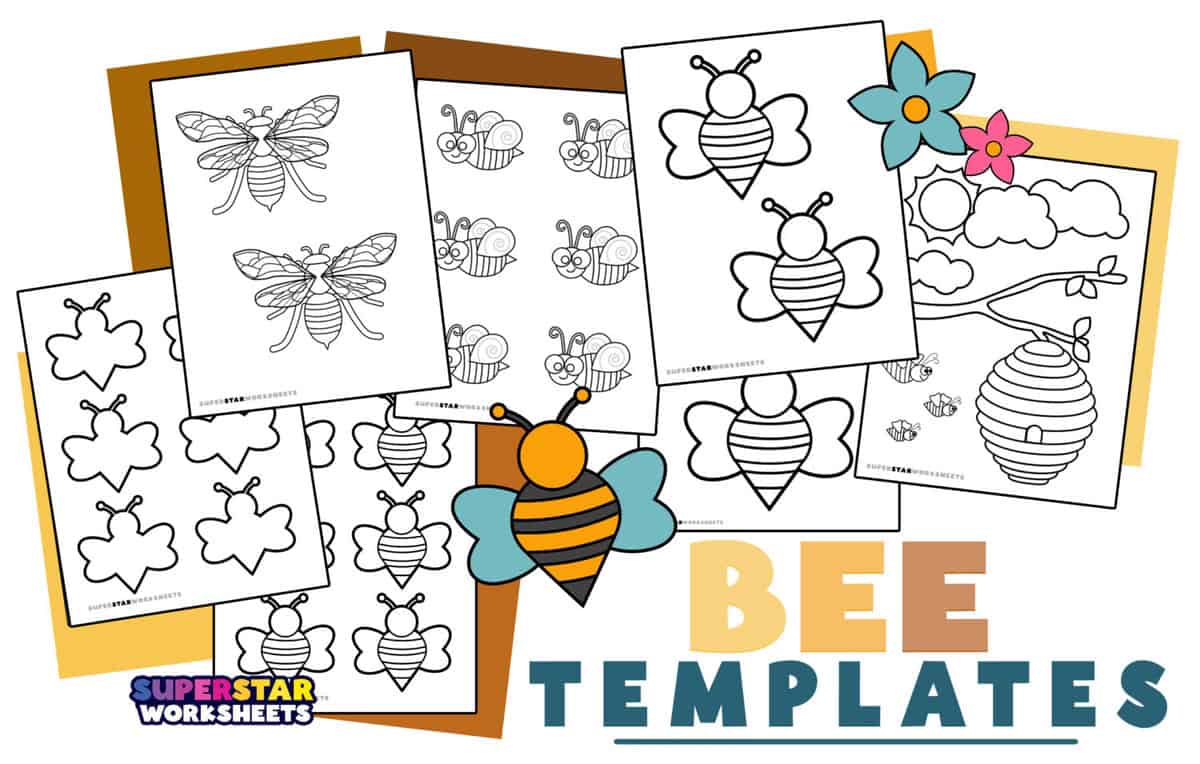 Free Busy Bee Scissor Skills Worksheets