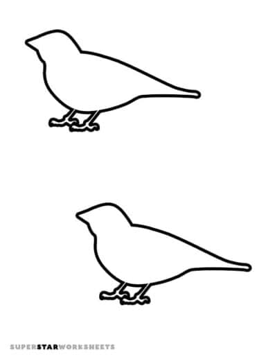 Bird Template - Superstar Worksheets