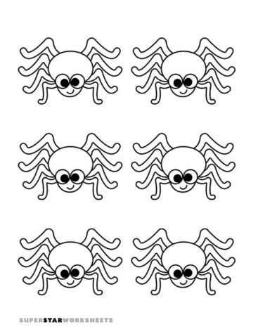 Spider Template - Superstar Worksheets