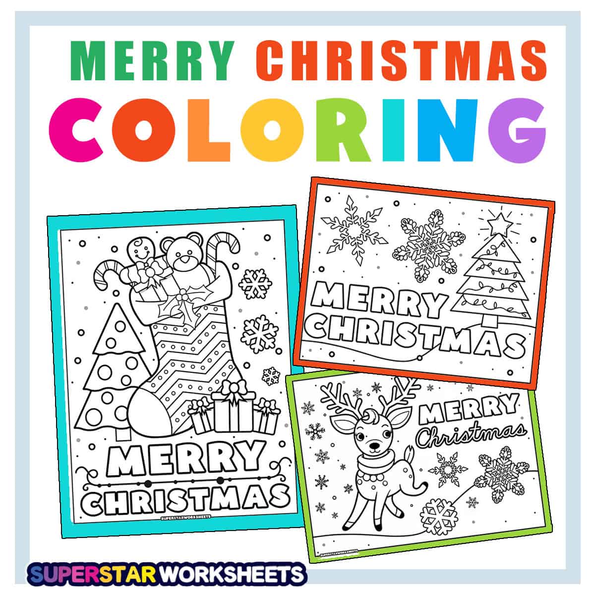 merry christmas coloring banner