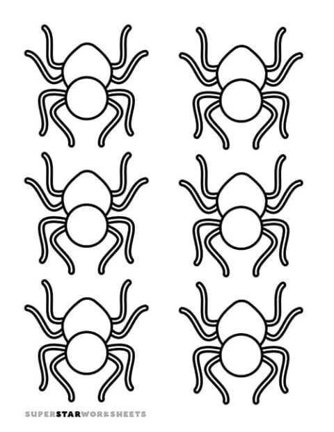Spider Template - Superstar Worksheets