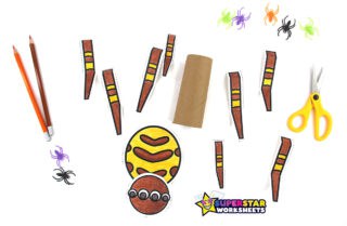 Spider Template (Free Printables) - Superstar Worksheets