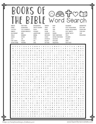 Books Of The Bible Word Search - Superstar Worksheets