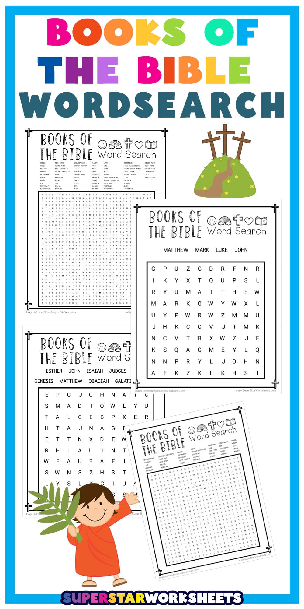 Books of the Bible Word Search - Superstar Worksheets