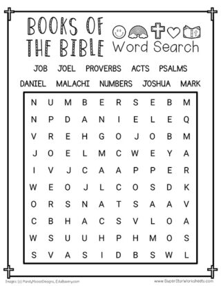 Books of the Bible Word Search - Superstar Worksheets
