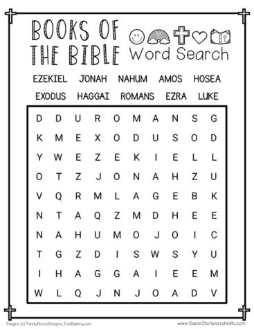 Books Of The Bible Word Search - Superstar Worksheets