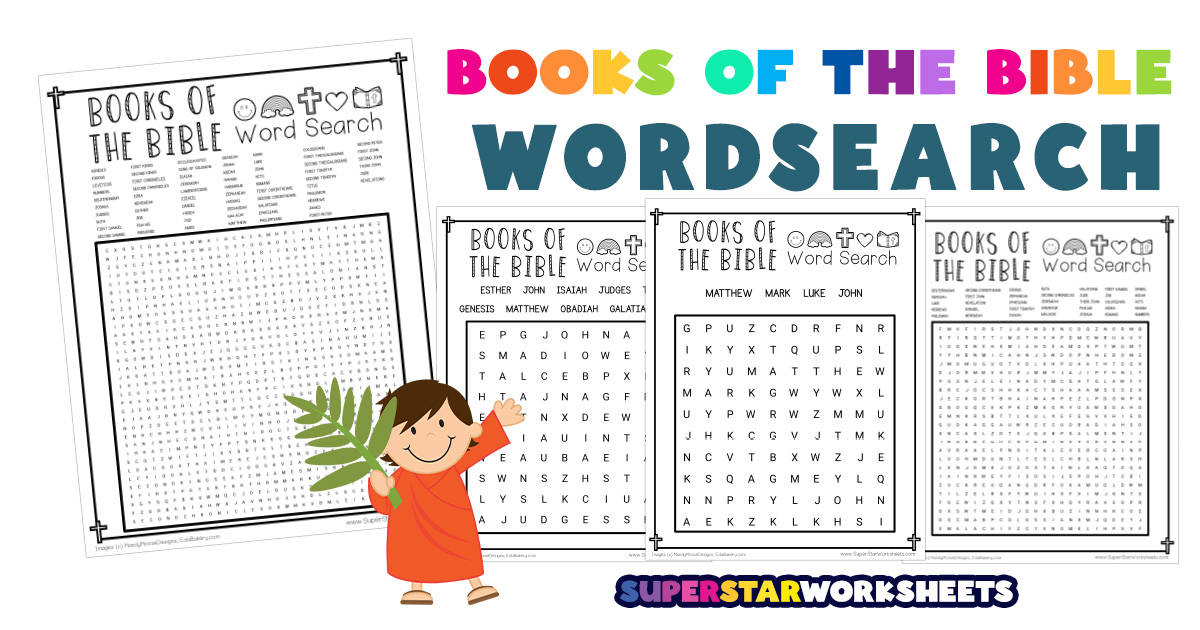 Books of the Bible Word Search - Superstar Worksheets