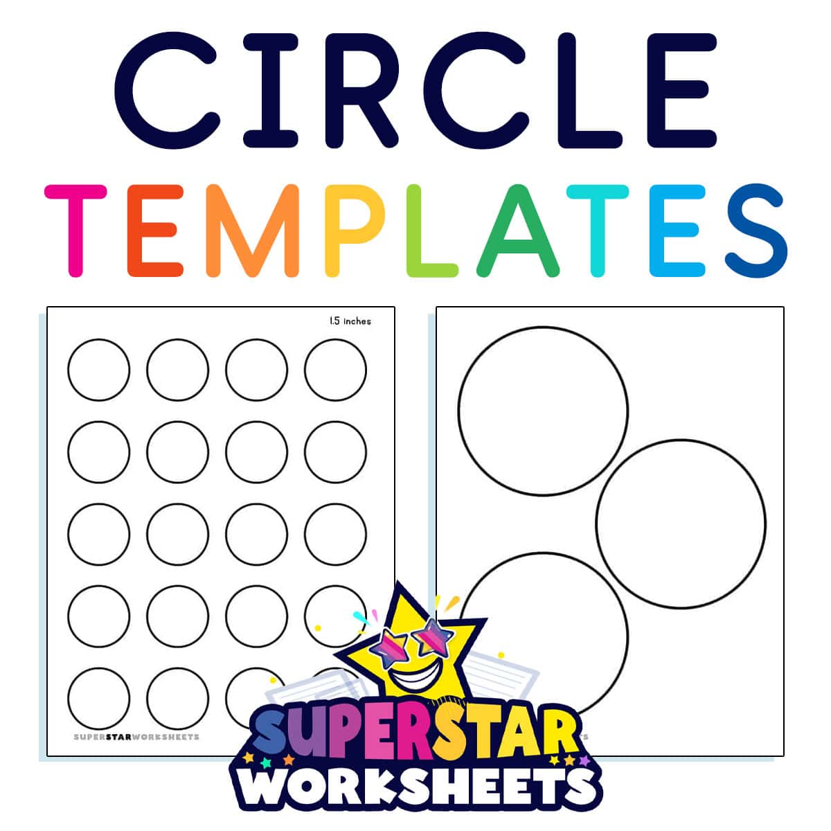 Circle Template - Superstar Worksheets