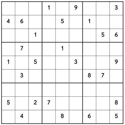 Moderate Sudoku Puzzles – Free Printable