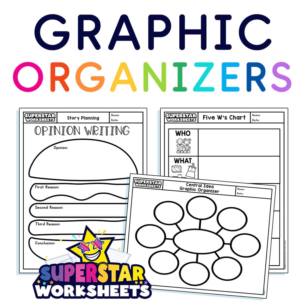 4 Square Writing Template  Four square writing, Writing graphic  organizers, Writing instruction