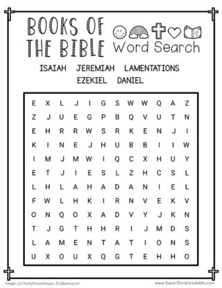 Books of the Bible Word Search - Superstar Worksheets