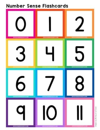 Number Sense Flashcards - Superstar Worksheets