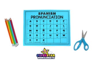 Spanish Alphabet Chart - Superstar Worksheets