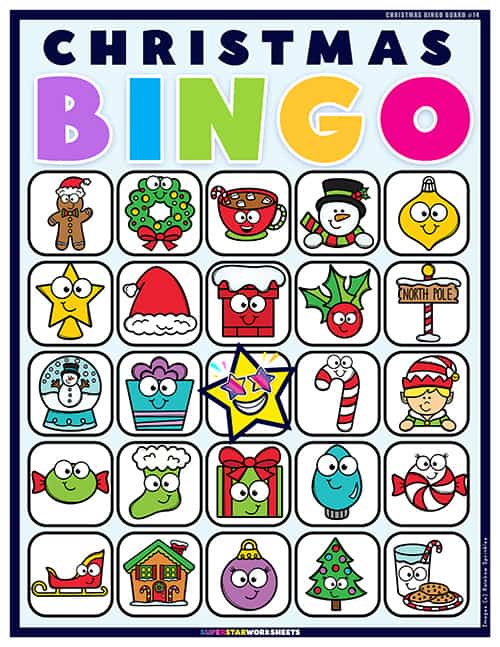 Christmas Bingo Game  Cut and Paste Activities Bingo Template