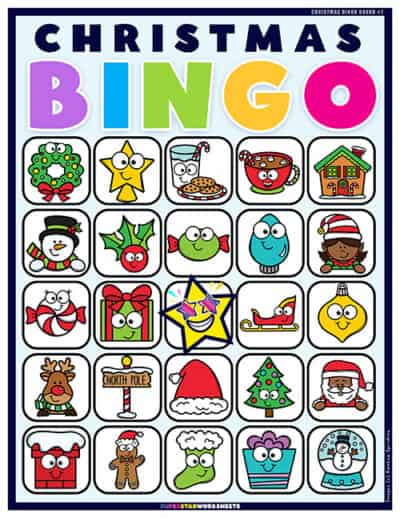 Christmas BINGO - Superstar Worksheets