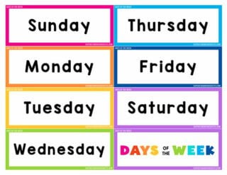 Days of the Week - Superstar Worksheets