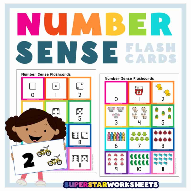 Number Sense Flashcards - Superstar Worksheets