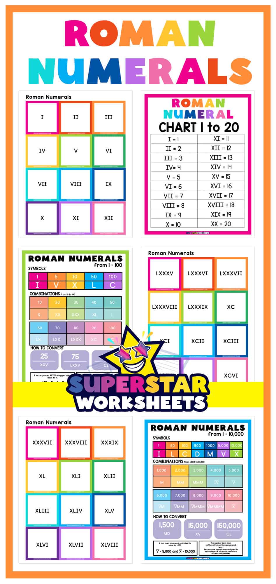 roman-numerals-superstar-worksheets