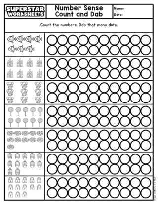 Number Sense Worksheets - Superstar Worksheets