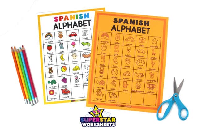 Spanish Alphabet Chart - Superstar Worksheets