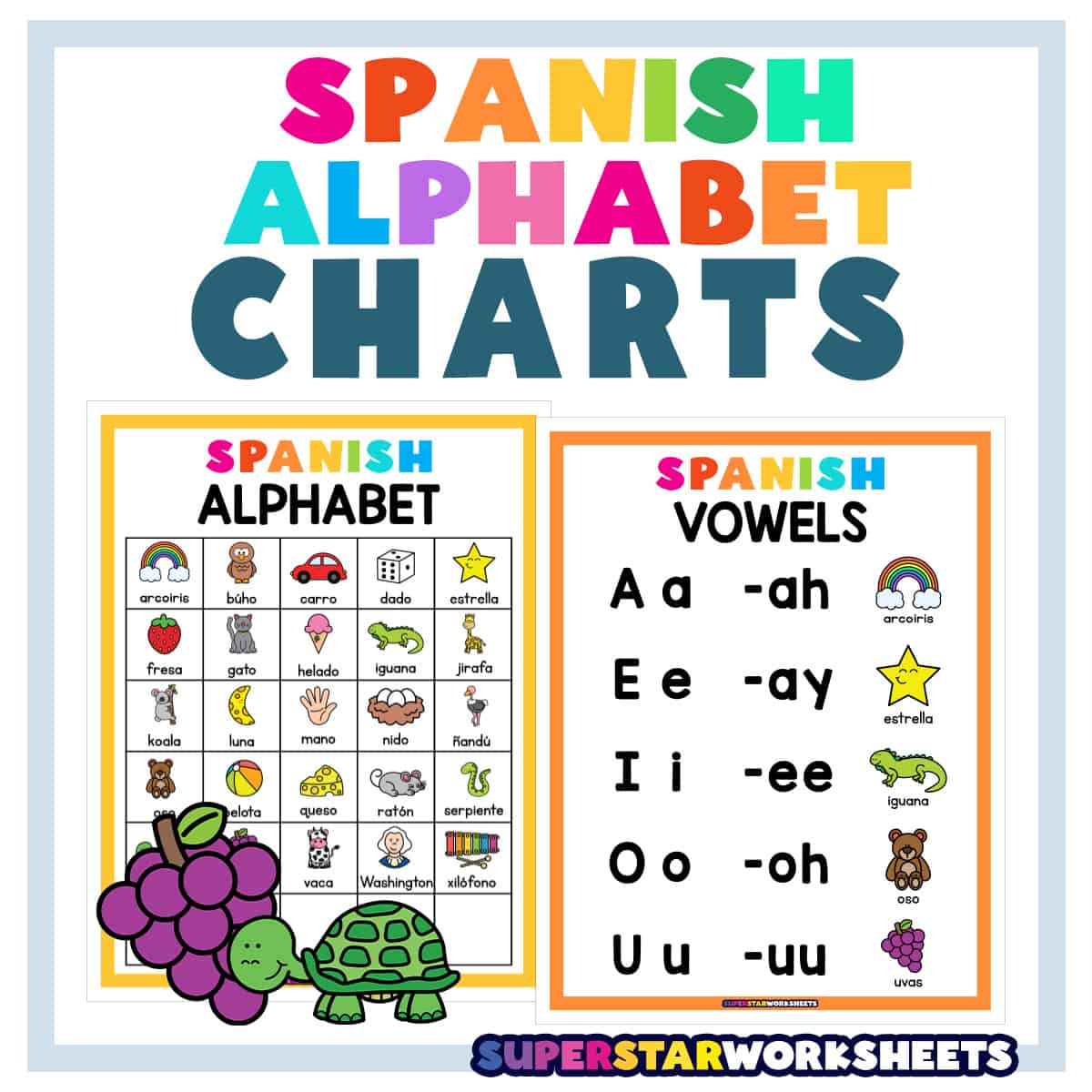 Spanish Alphabet Chart Superstar Worksheets Spanish Alphabet Chart Superstar Worksheets