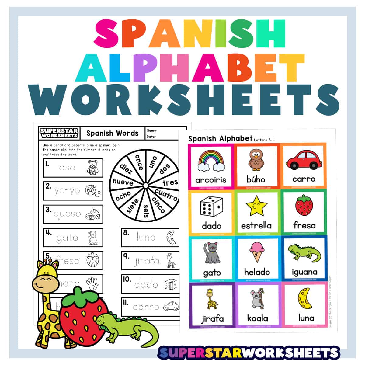 Spanish Printable Activity Pages Kindergarten Spanish Language 