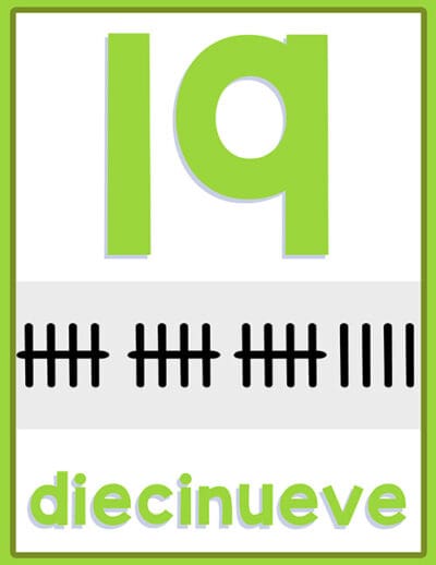 19 In Spanish Spanish Numbers - Superstar Worksheets