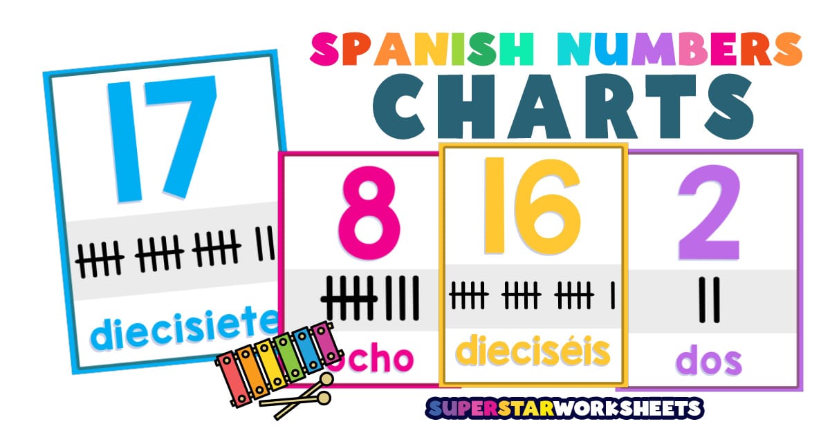 Spanish Numbers - Superstar Worksheets