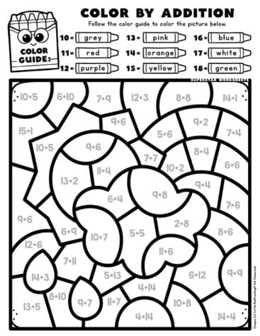 Spring Color By Number - Superstar Worksheets