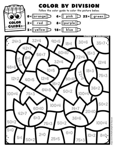 Spring Color by Number - Superstar Worksheets