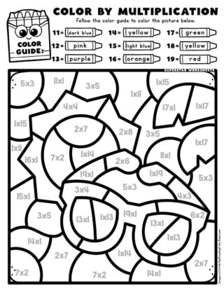 Summer Color by Number - Superstar Worksheets