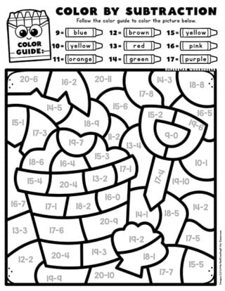 Color By Number Printables - Superstar Worksheets