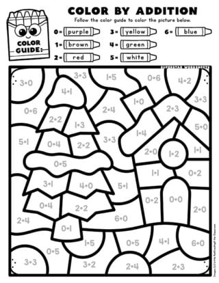 Winter Color by Number - Superstar Worksheets