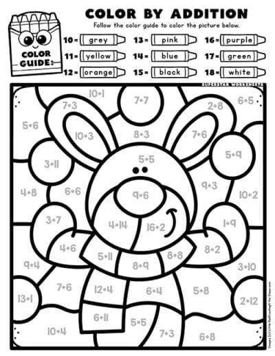 Winter Color by Number - Superstar Worksheets