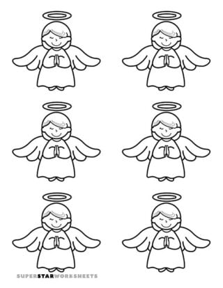 Angel Template - Superstar Worksheets