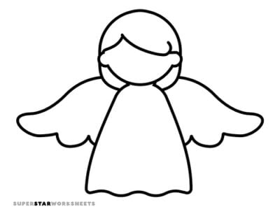 Angel Template - Superstar Worksheets