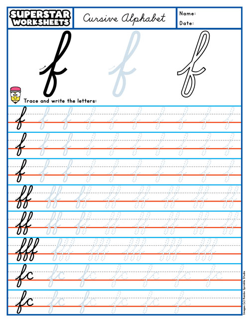 Cursive Lowercase Letter F