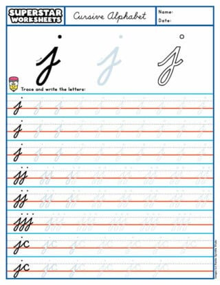 Cursive Handwriting - Superstar Worksheets