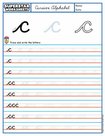 Cd Cursive Cursive Handwriting - Superstar Worksheets