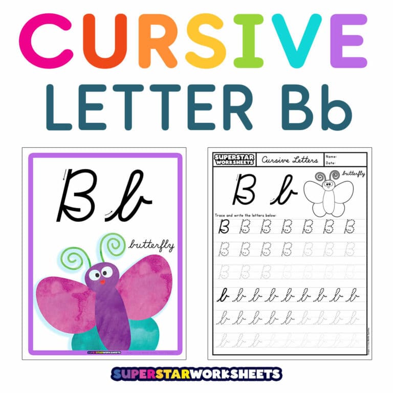 Cursive B - Superstar Worksheets