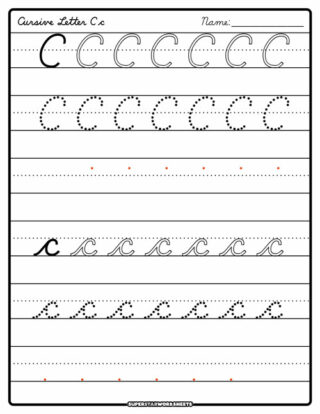 Cursive Writing Practice Worksheets - Superstar Worksheets