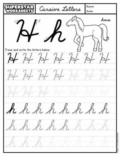 Cursive Alphabet Worksheets - Superstar Worksheets