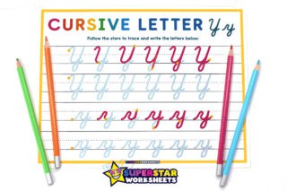 Cursive Y - Superstar Worksheets