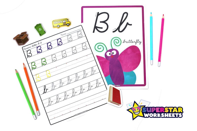 Cursive Writing Practice Worksheets - Superstar Worksheets